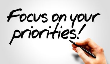 Handwriting Focus on your priorities.